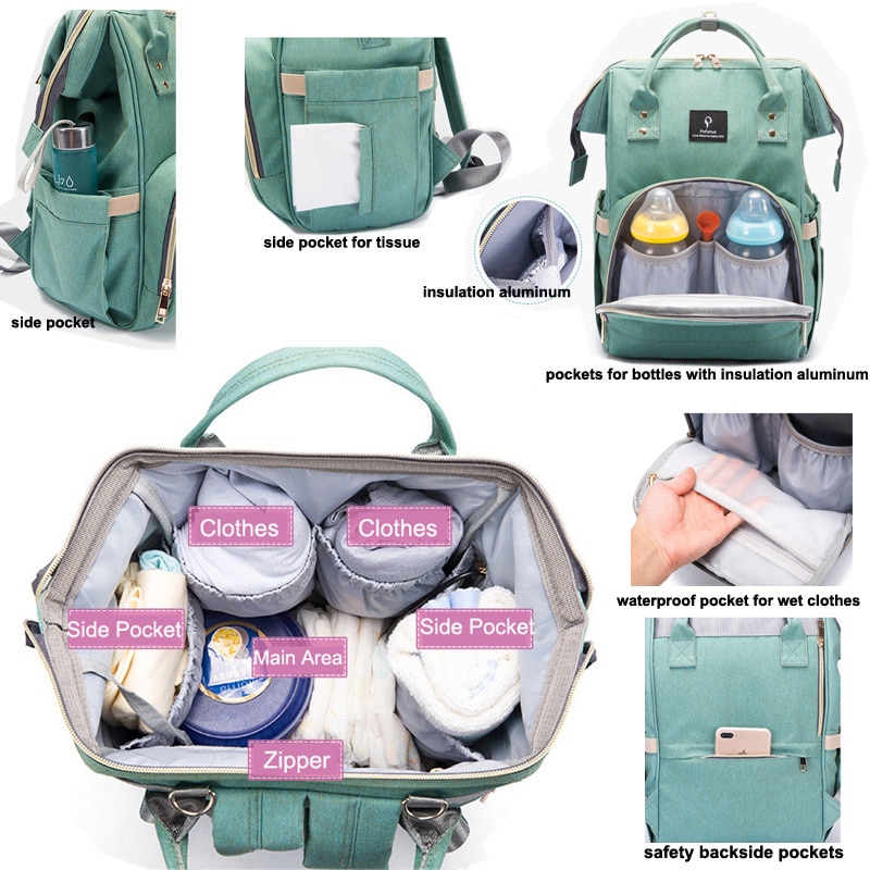 Baby Diaper Bag Waterproof Backpack